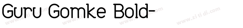 Guru Gomke Bold字体转换